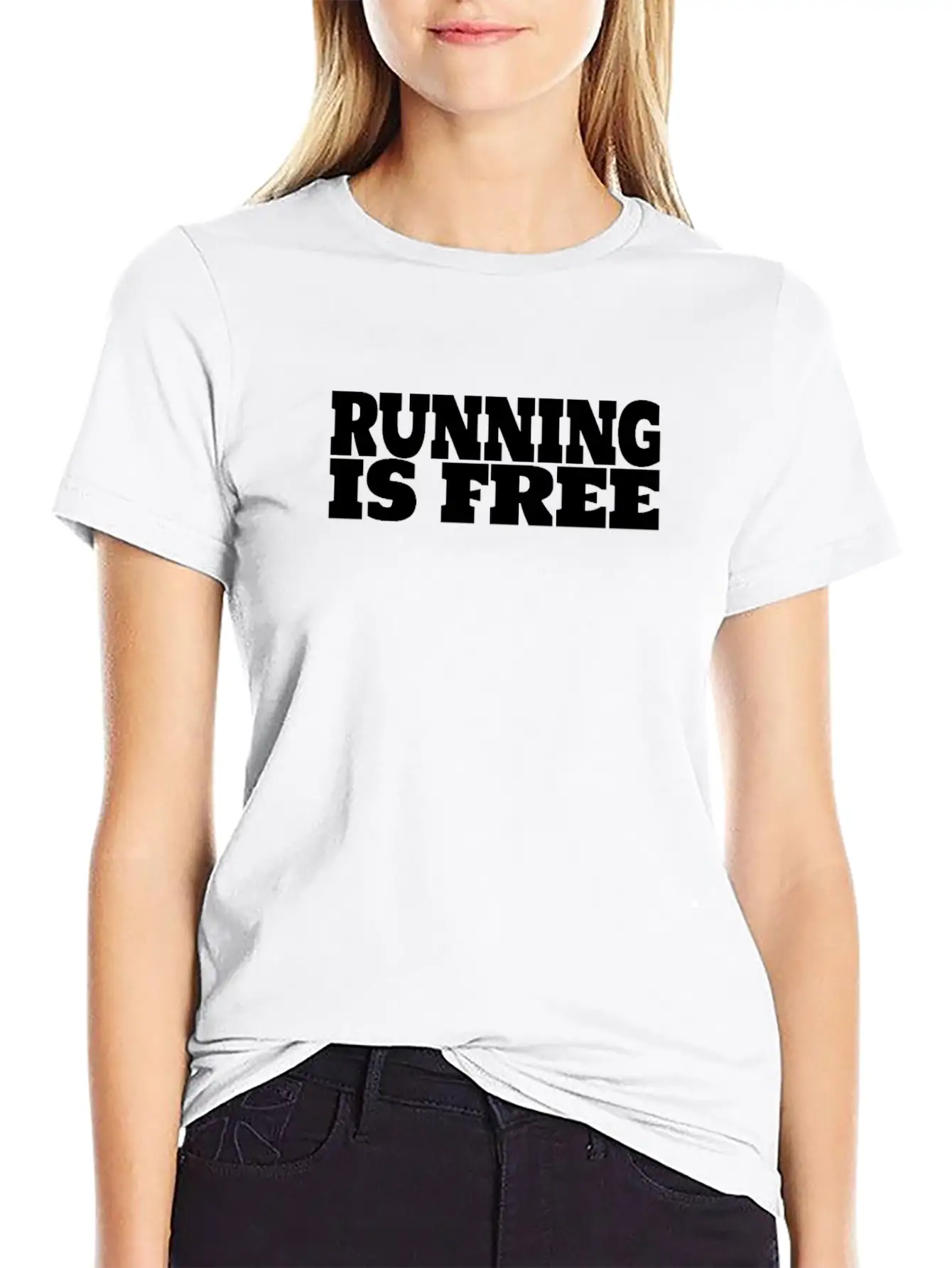 Running Is Free, Run Quotes And Sayngs Unisex Casual T-Shirt – Clean Design For Daily Comfort