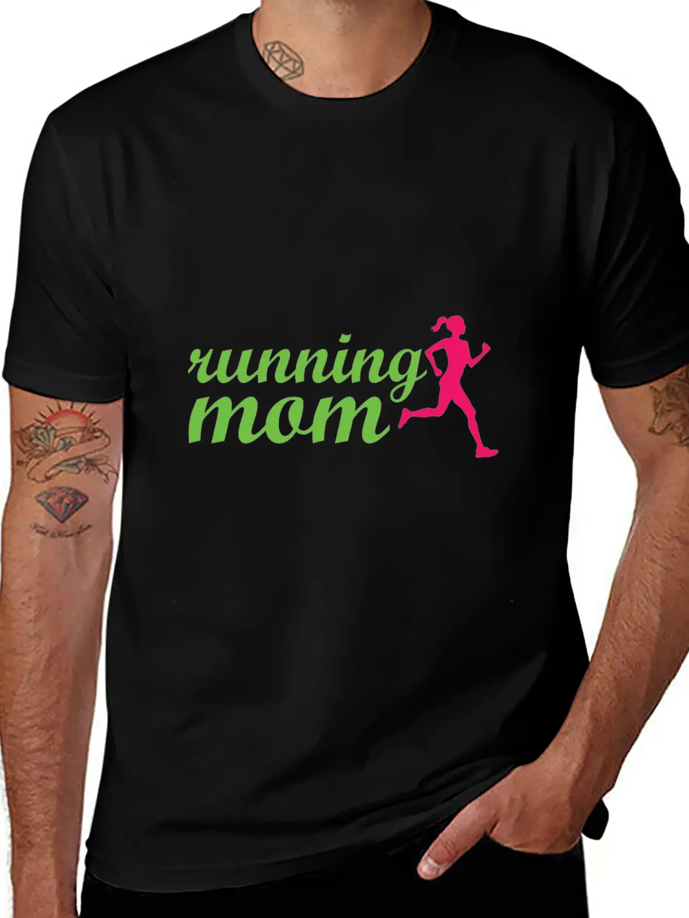 Running Mom Casual Graphic T-Shirt – Simple And Comfortable Daily Wear