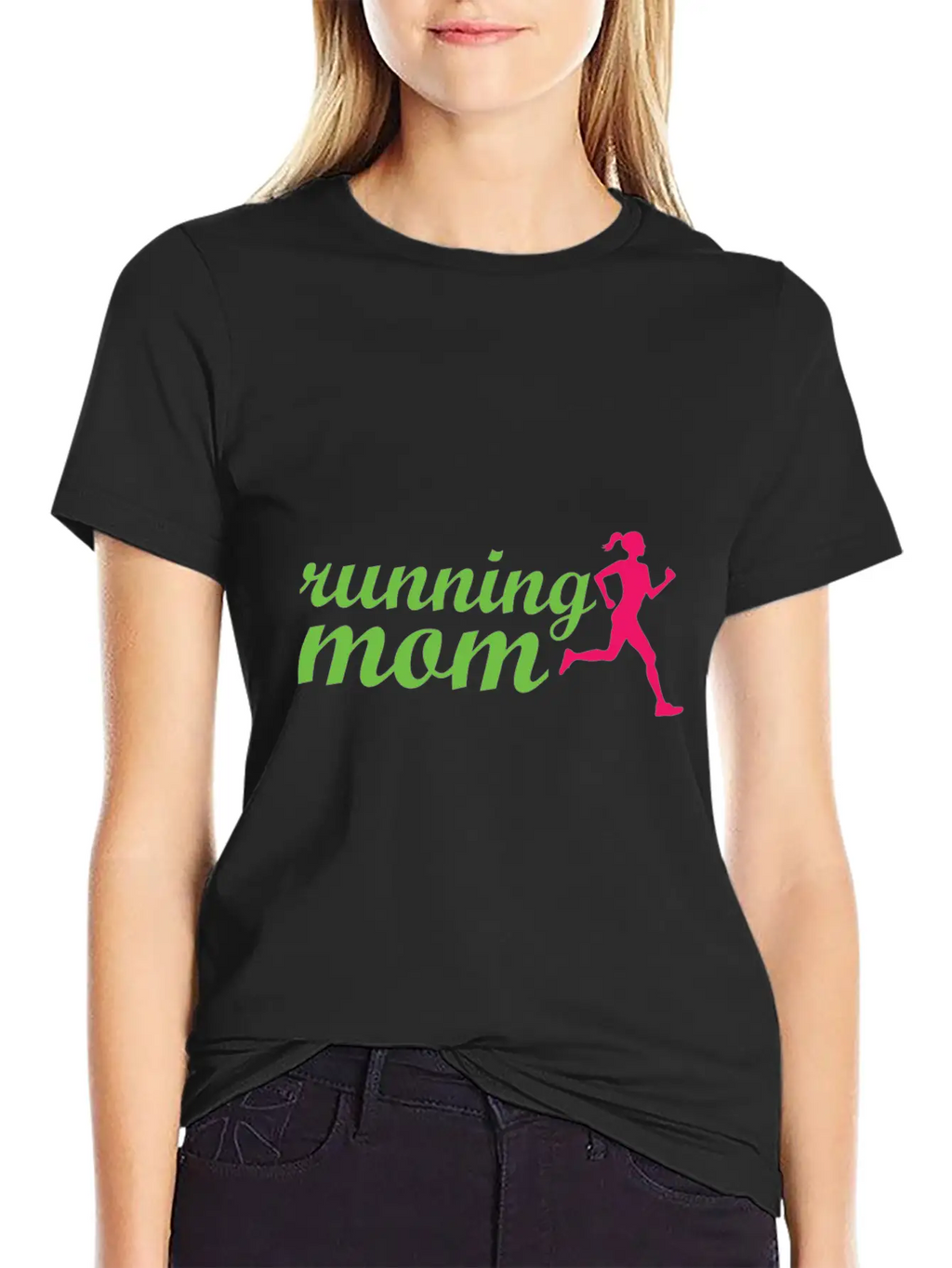 Running Mom Casual Graphic T-Shirt – Simple And Comfortable Daily Wear