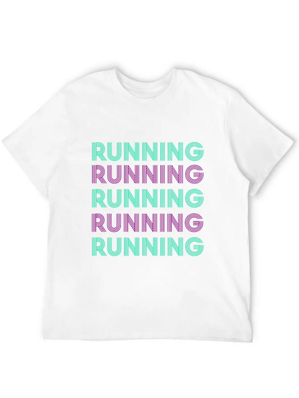 RUNNING RUNNING Unisex Short Sleeve Soft Cotton T-Shirt – Casual Everyday Wear