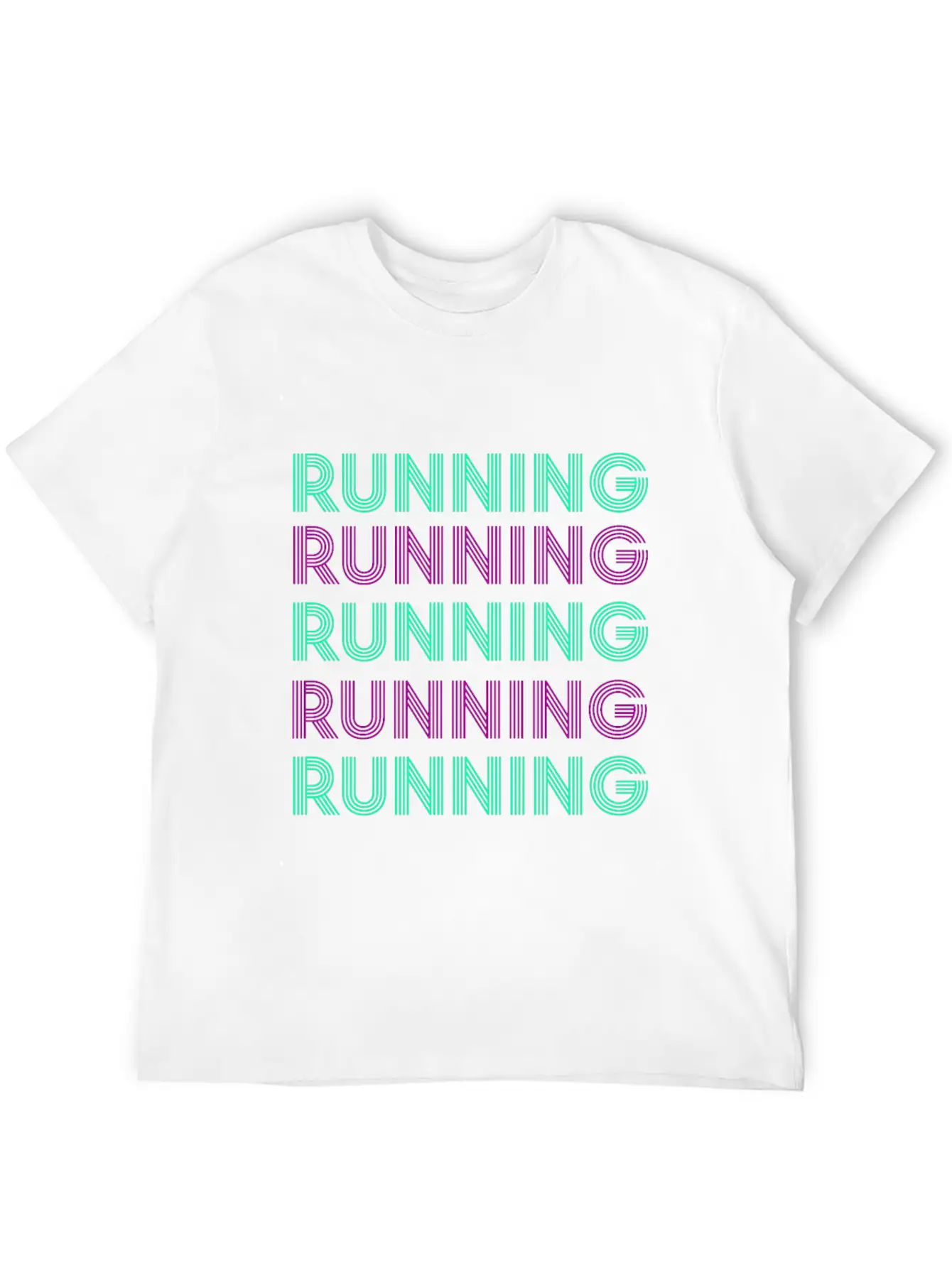 RUNNING RUNNING Unisex Short Sleeve Soft Cotton T-Shirt – Casual Everyday Wear