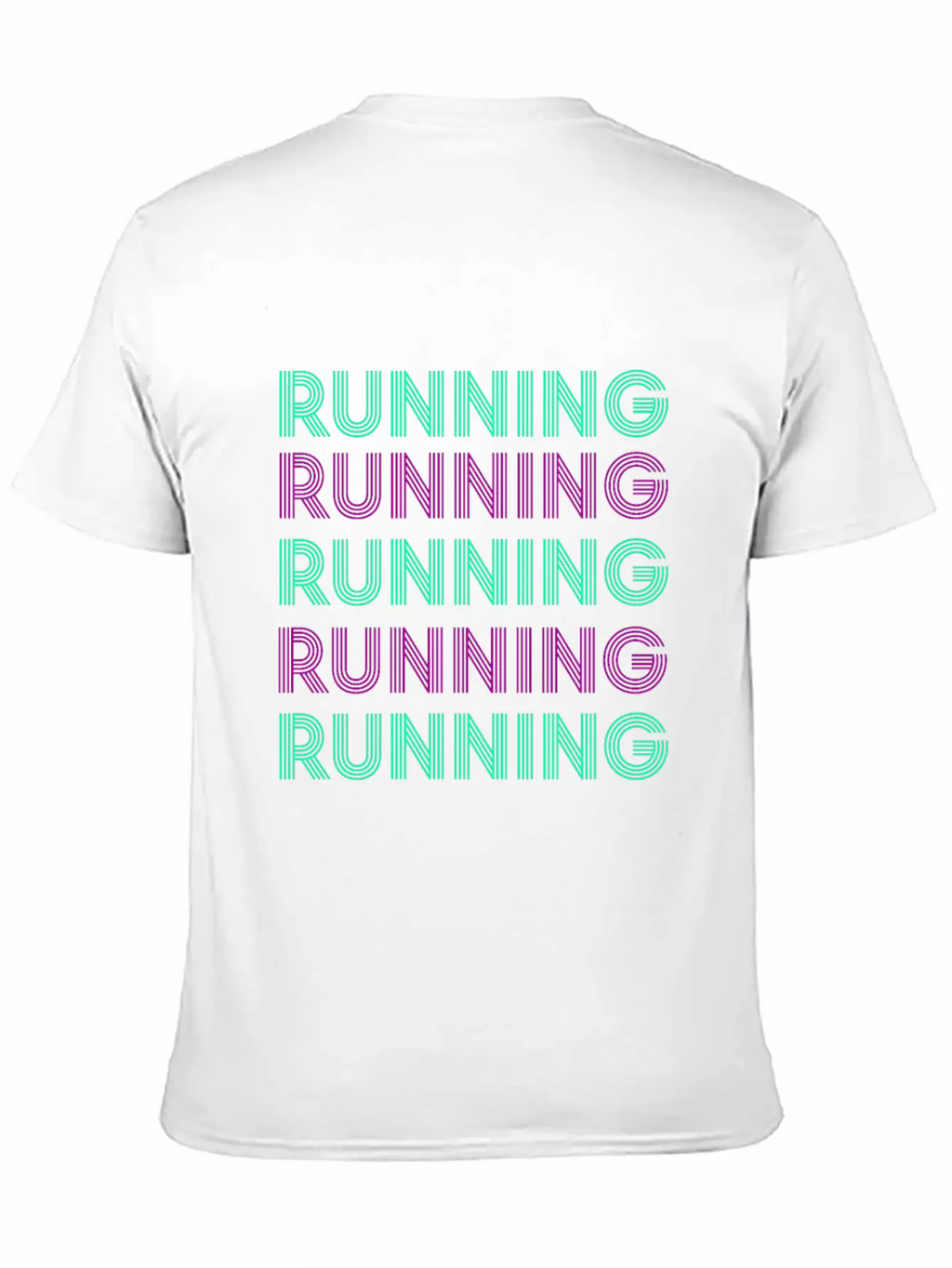 RUNNING RUNNING Unisex Short Sleeve Soft Cotton T-Shirt – Casual Everyday Wear