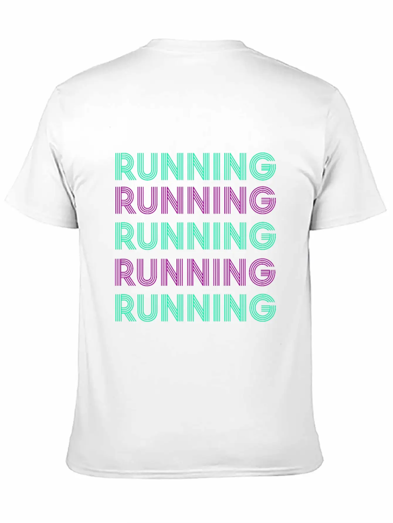 RUNNING RUNNING Unisex Short Sleeve Soft Cotton T-Shirt – Casual Everyday Wear