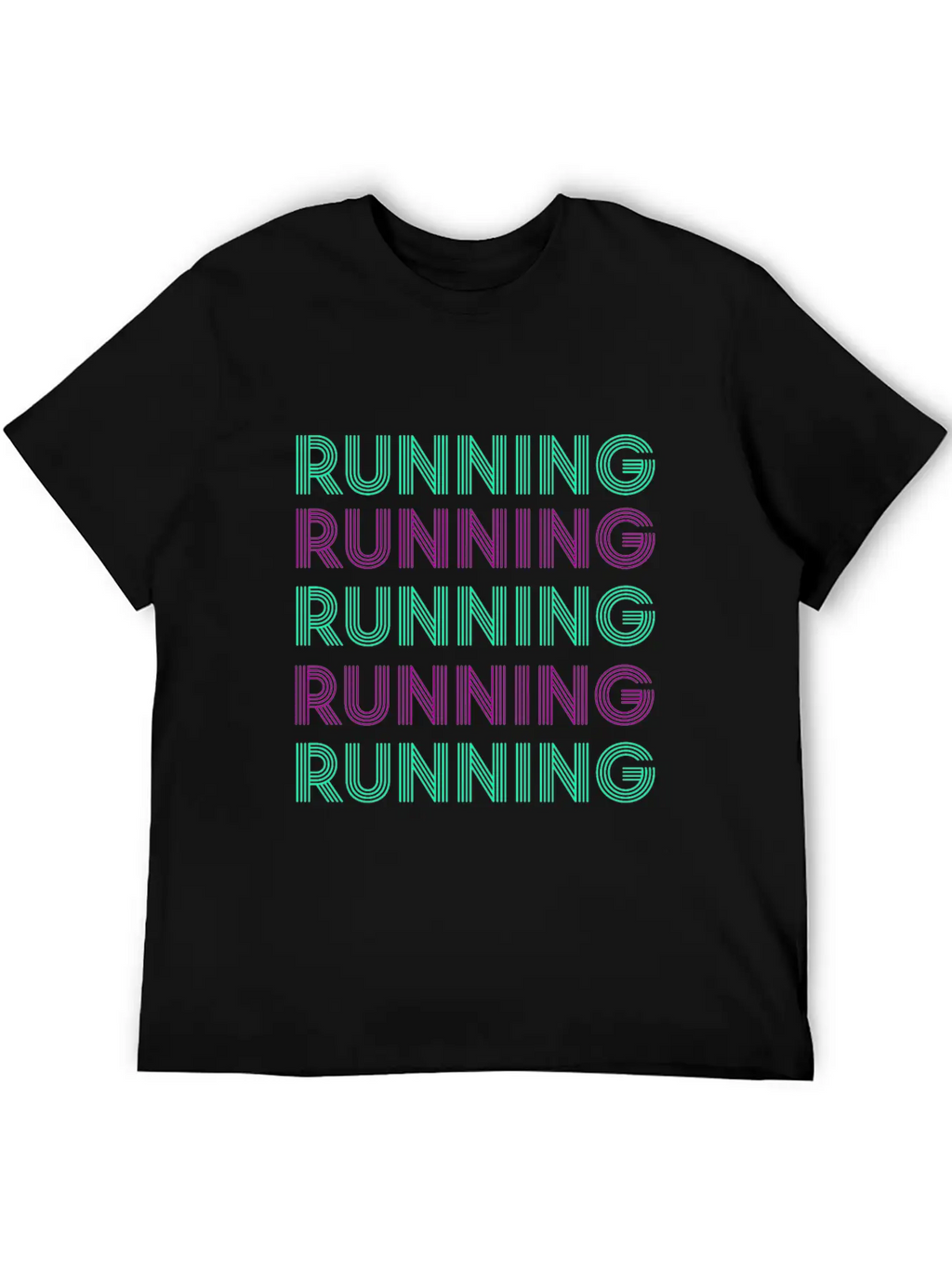 RUNNING RUNNING Unisex Short Sleeve Soft Cotton T-Shirt – Casual Everyday Wear