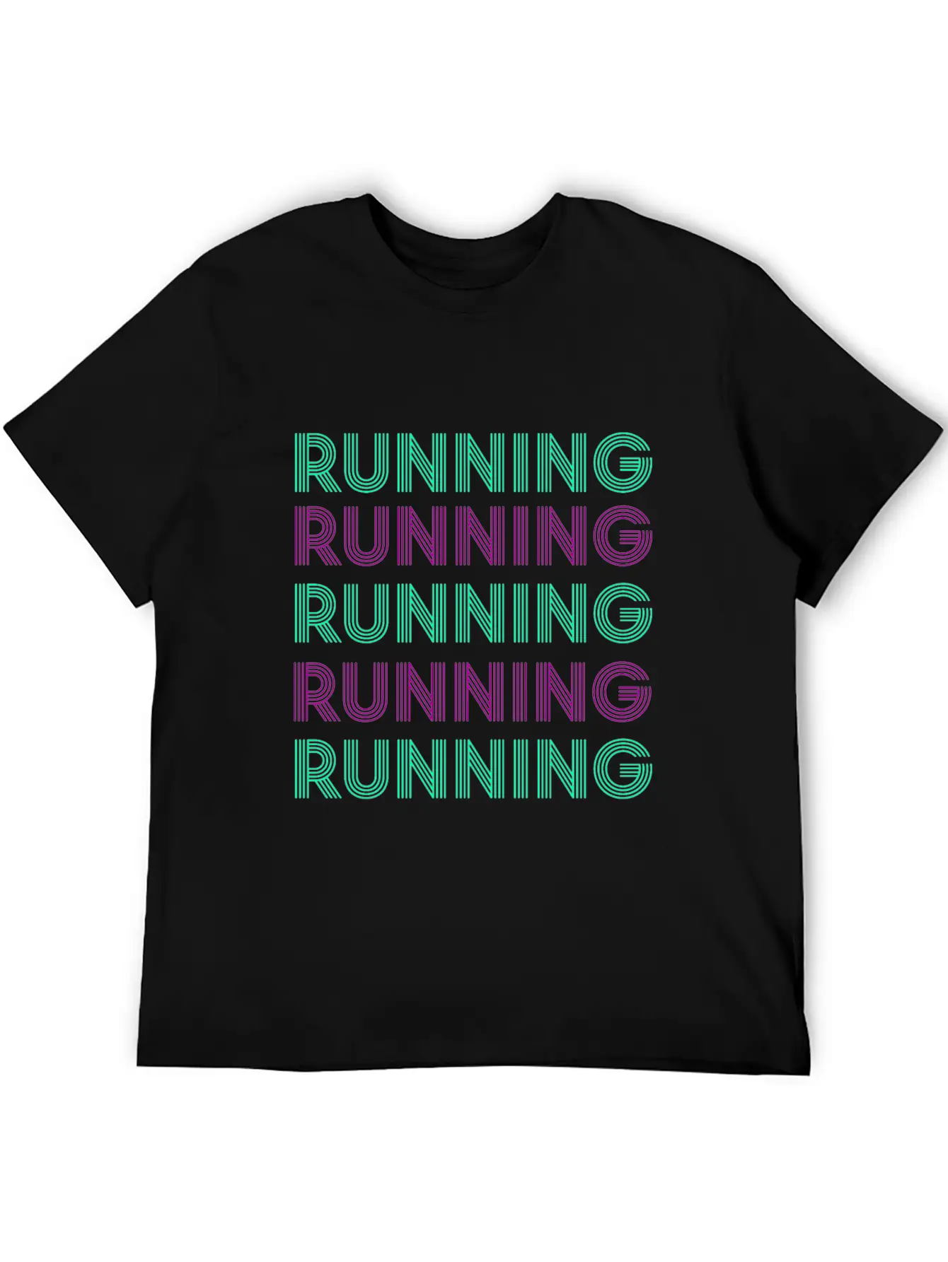 RUNNING RUNNING Unisex Short Sleeve Soft Cotton T-Shirt – Casual Everyday Wear