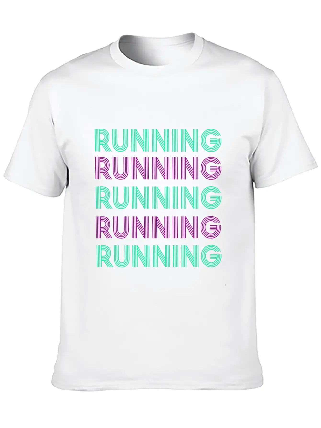 RUNNING RUNNING Unisex Short Sleeve Soft Cotton T-Shirt – Casual Everyday Wear