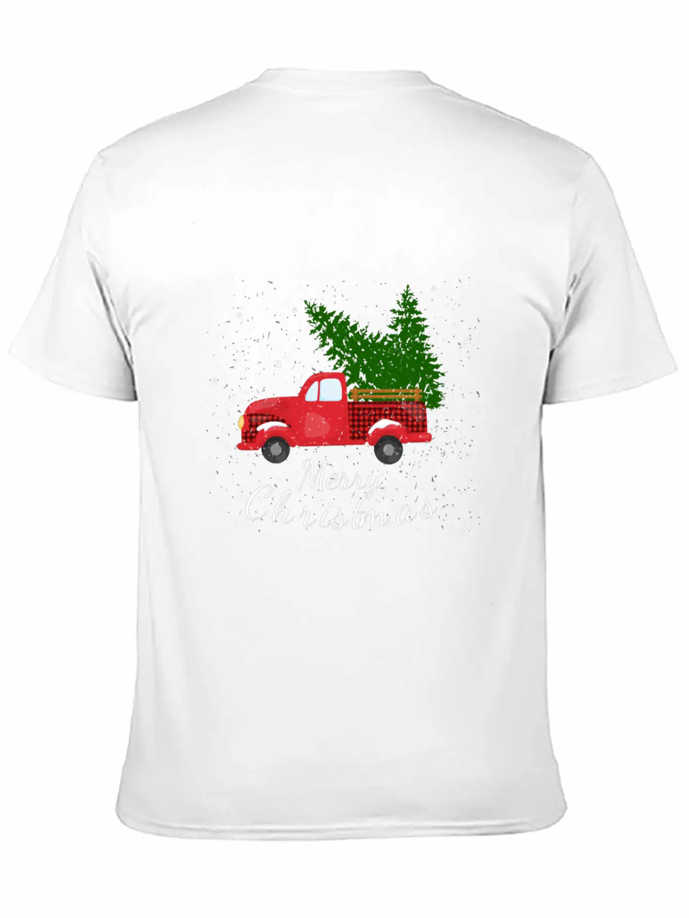 Rustic Retro Farm Car Truck Wagon Christmas Fir Tr Essential Cotton Tee For Daily Outfits – Unisex Style