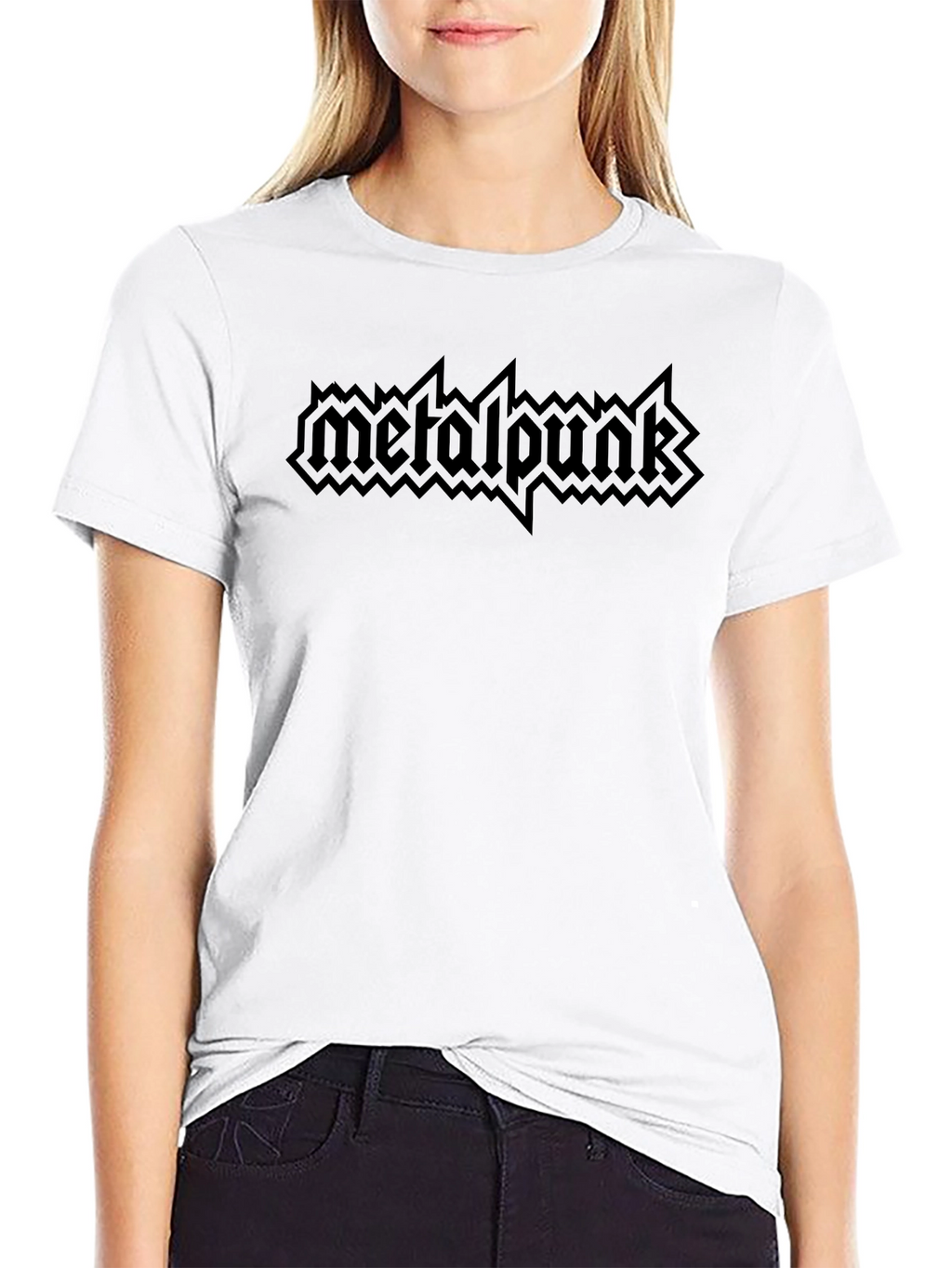 Metalpunk Graphic Print Tee - Black