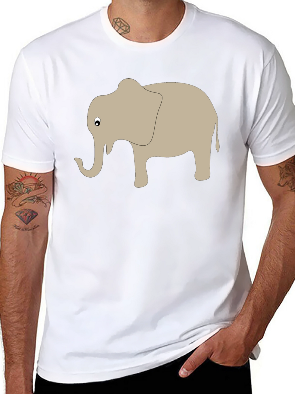 Elephant Graphic T-Shirt - Soft Cotton Blend