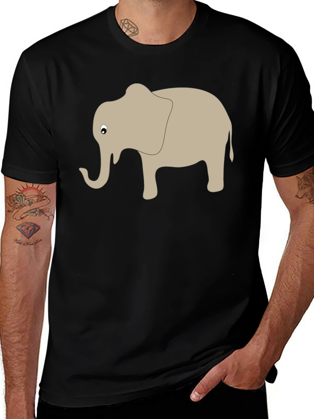Elephant Graphic T-Shirt - Soft Cotton Blend