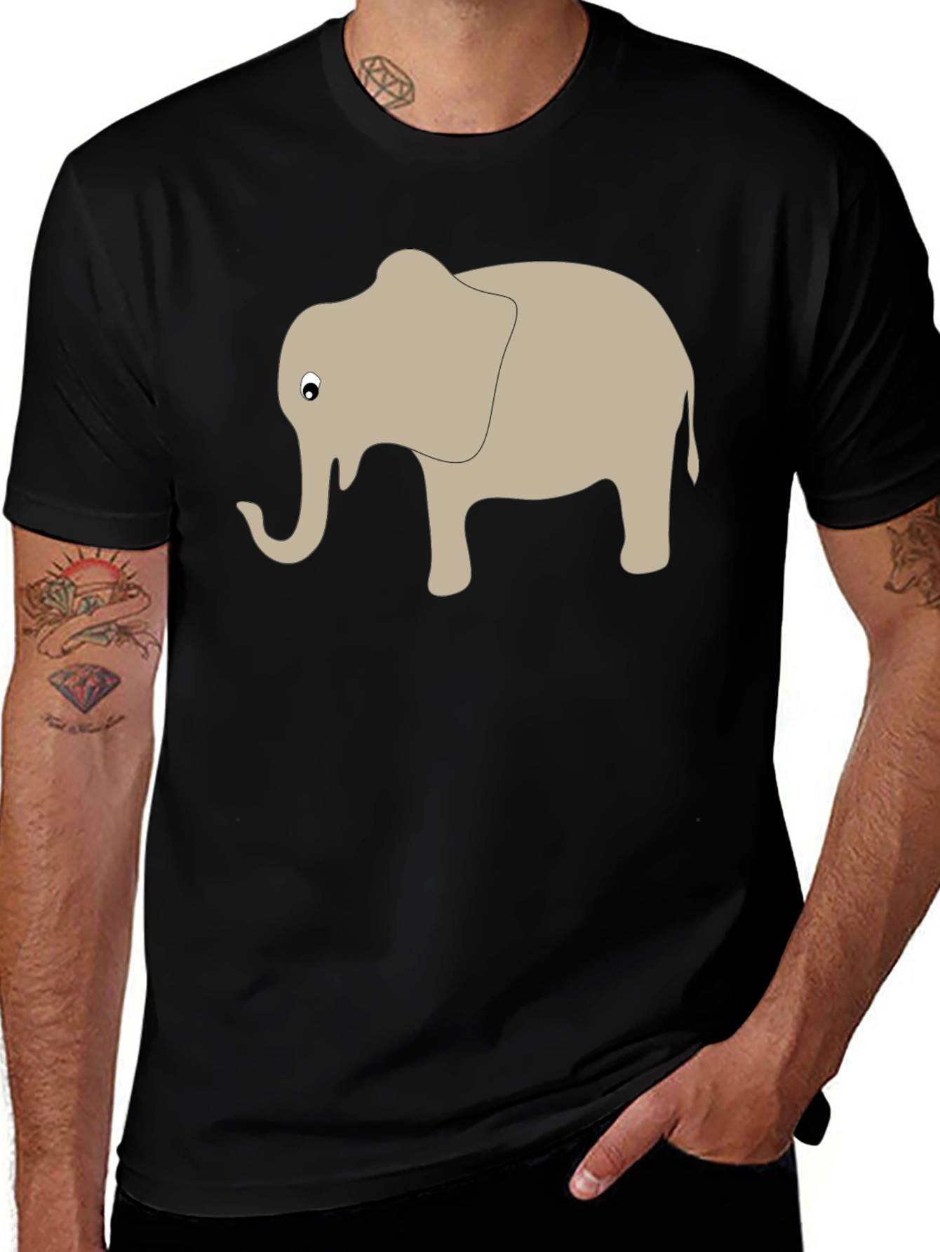 Elephant Graphic T-Shirt - Soft Cotton Blend
