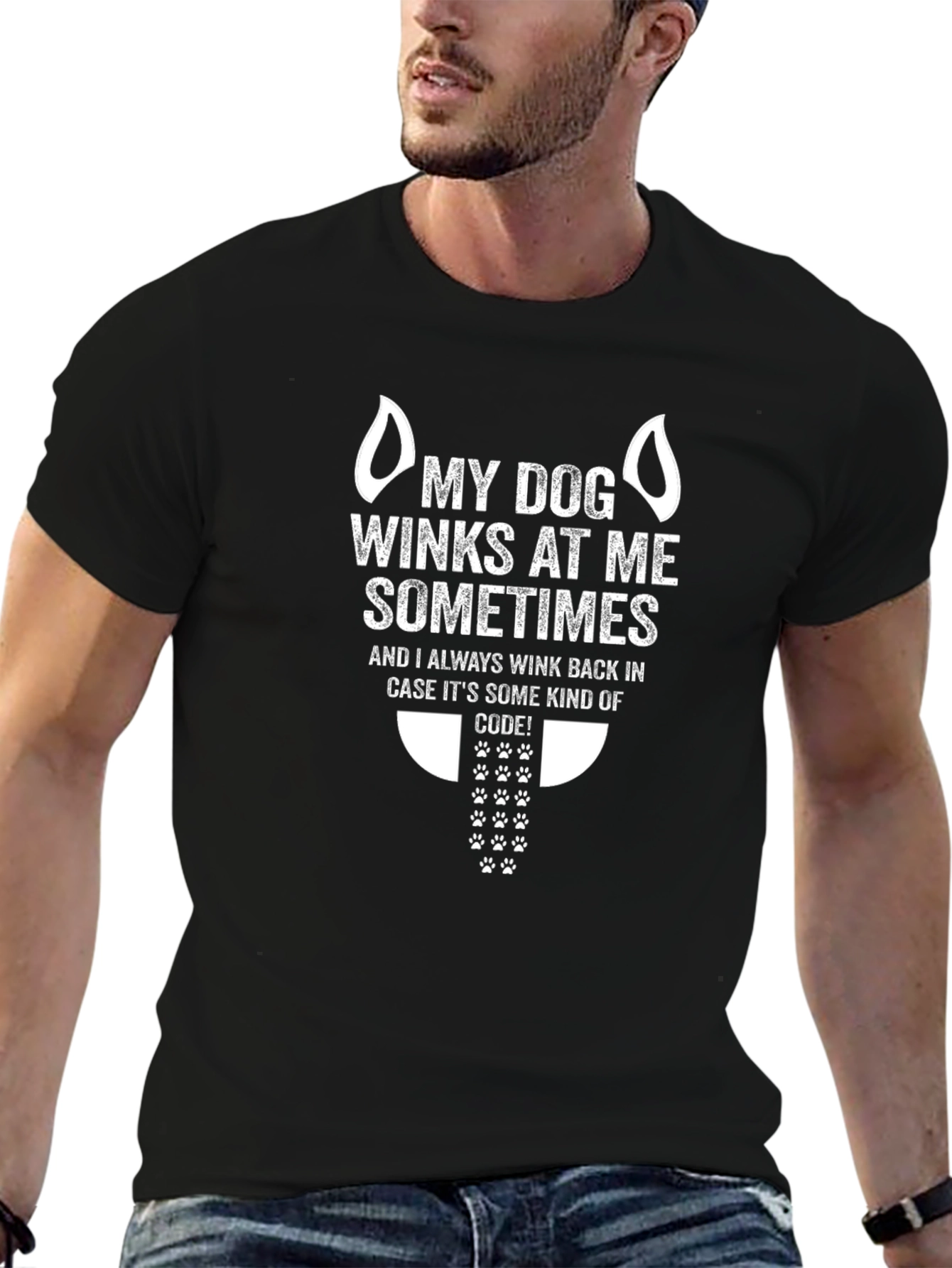 My Dog Winks T-Shirt - Funny Pet Lover Tee