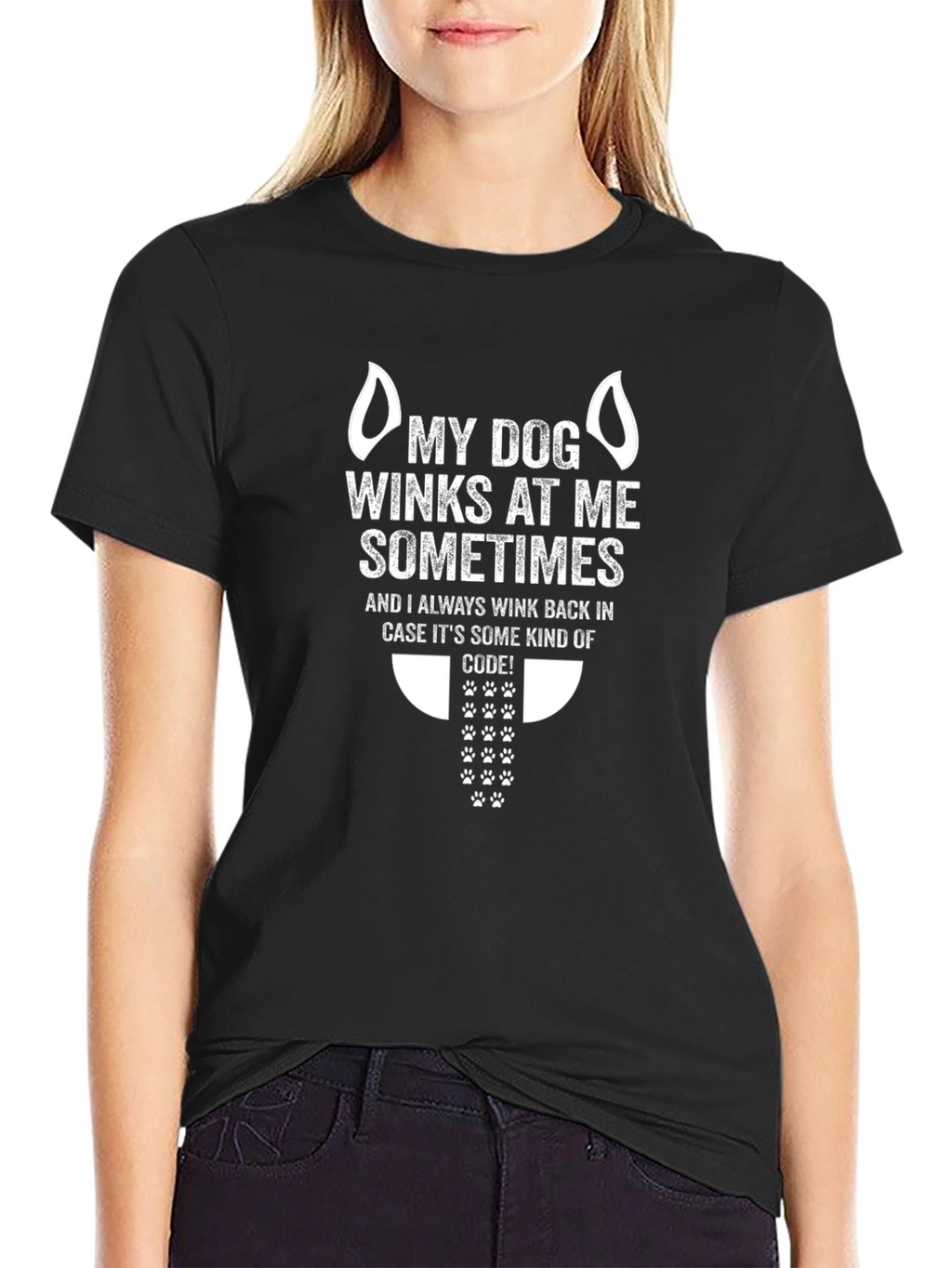 My Dog Winks T-Shirt - Funny Pet Lover Tee