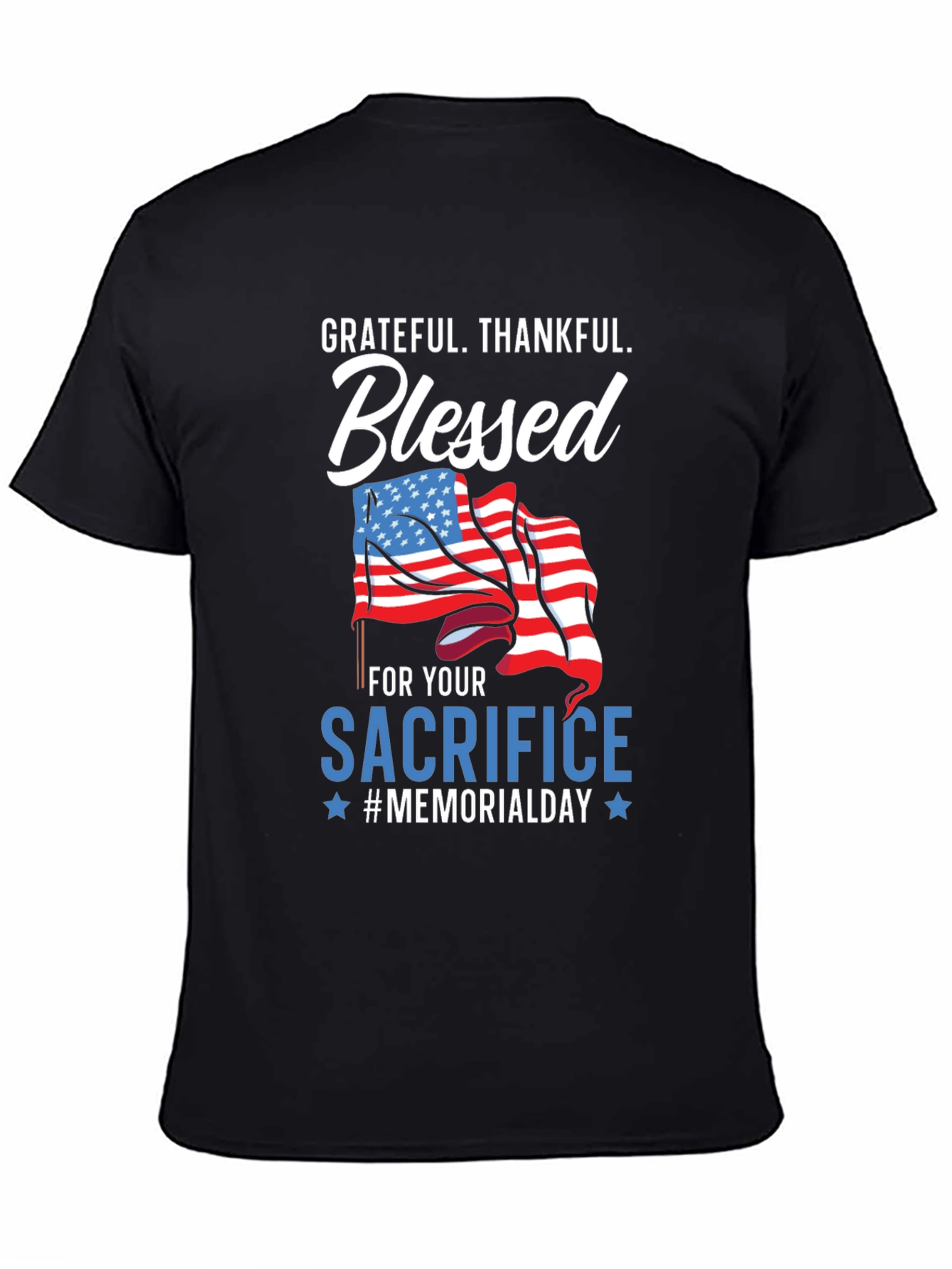 Grateful Blessed Memorial Day Graphic Tee