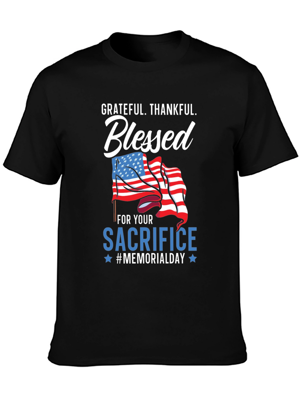 Grateful Blessed Memorial Day Graphic Tee
