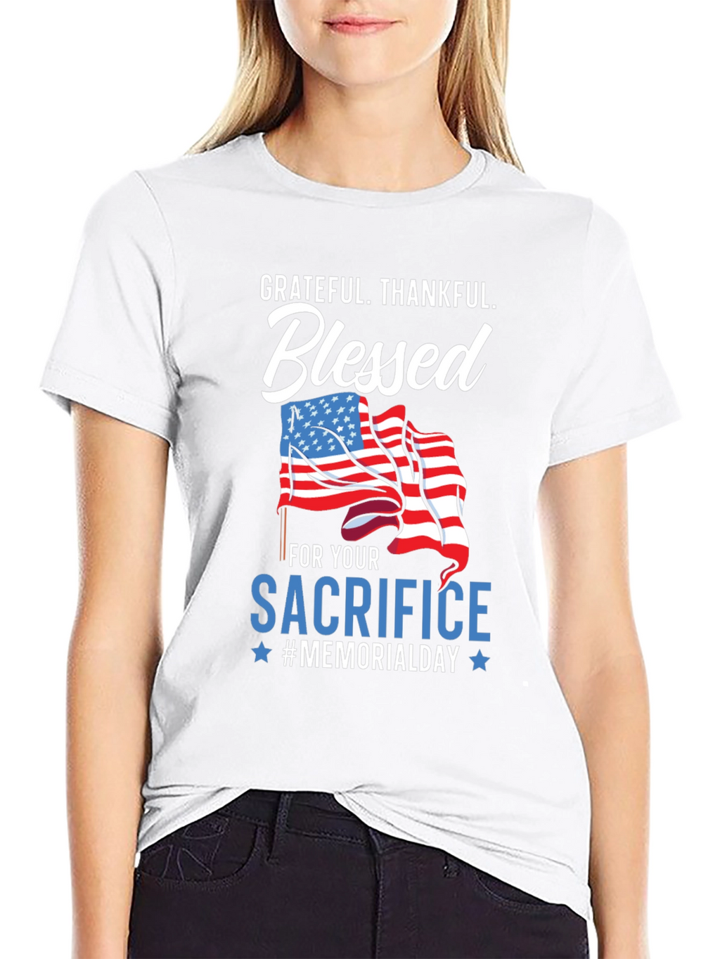 Grateful Blessed Memorial Day Graphic Tee