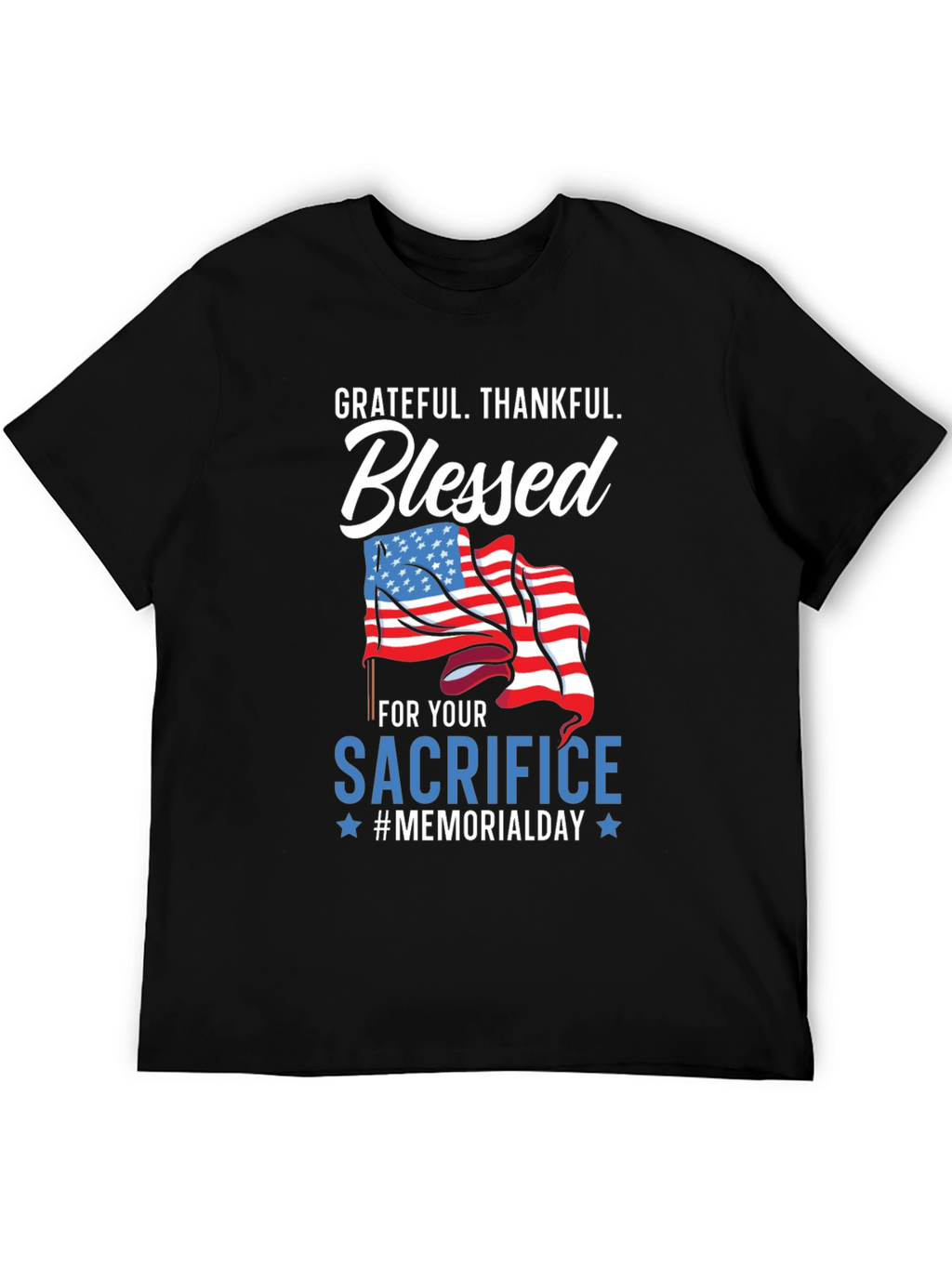 Grateful Blessed Memorial Day Graphic Tee