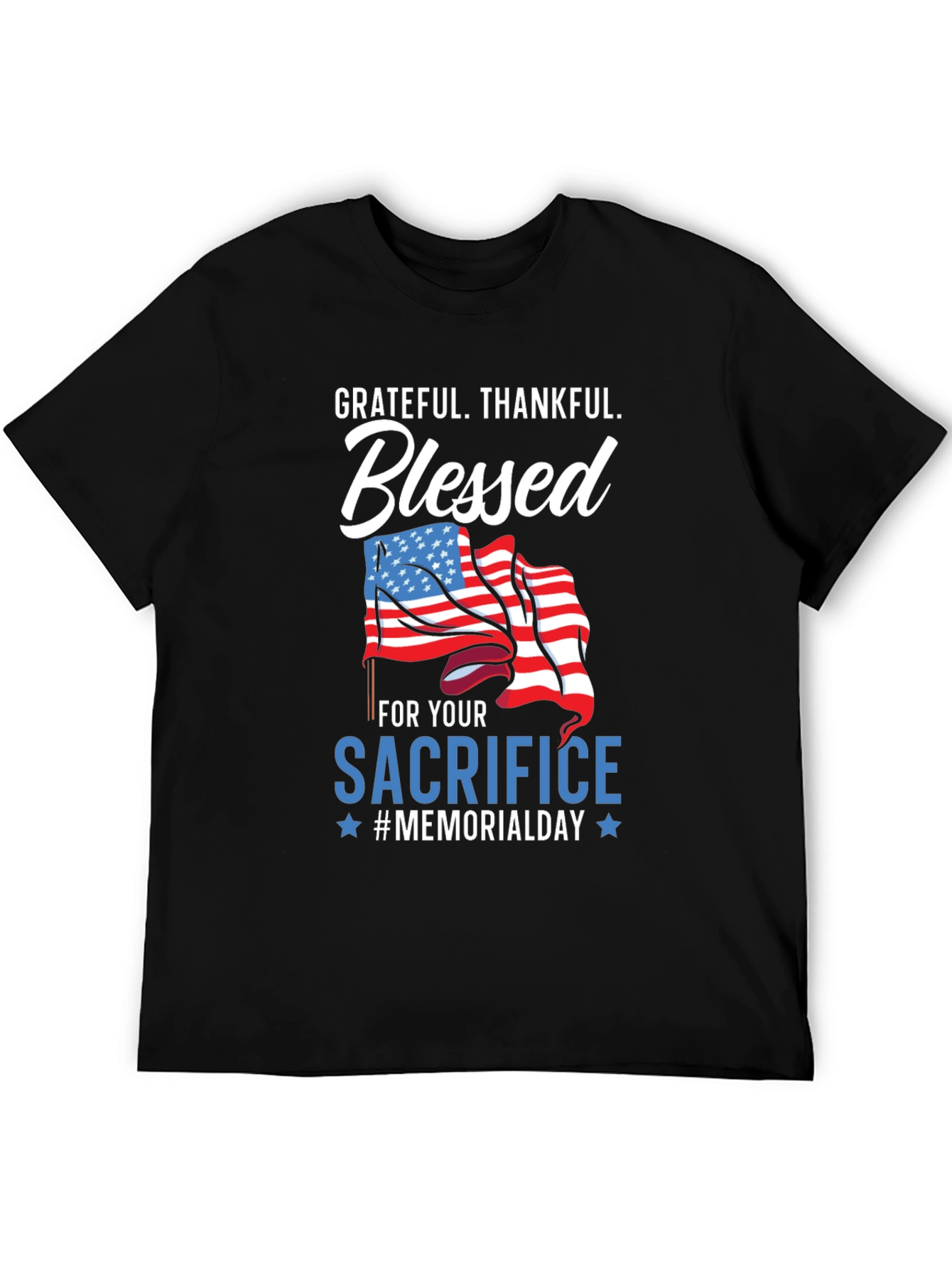 Grateful Blessed Memorial Day Graphic Tee