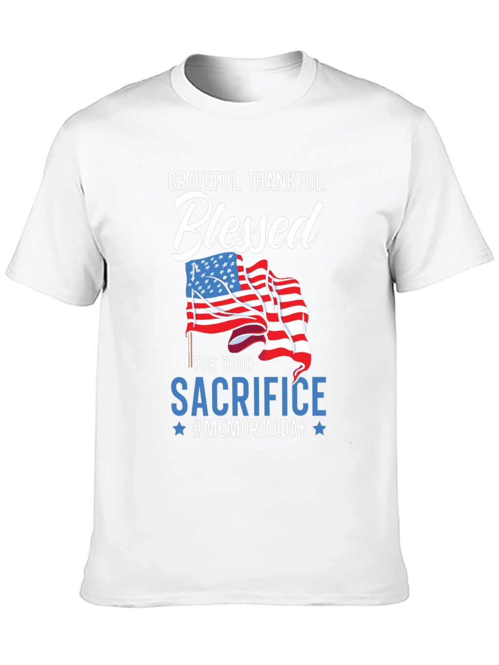 Grateful Blessed Memorial Day Graphic Tee