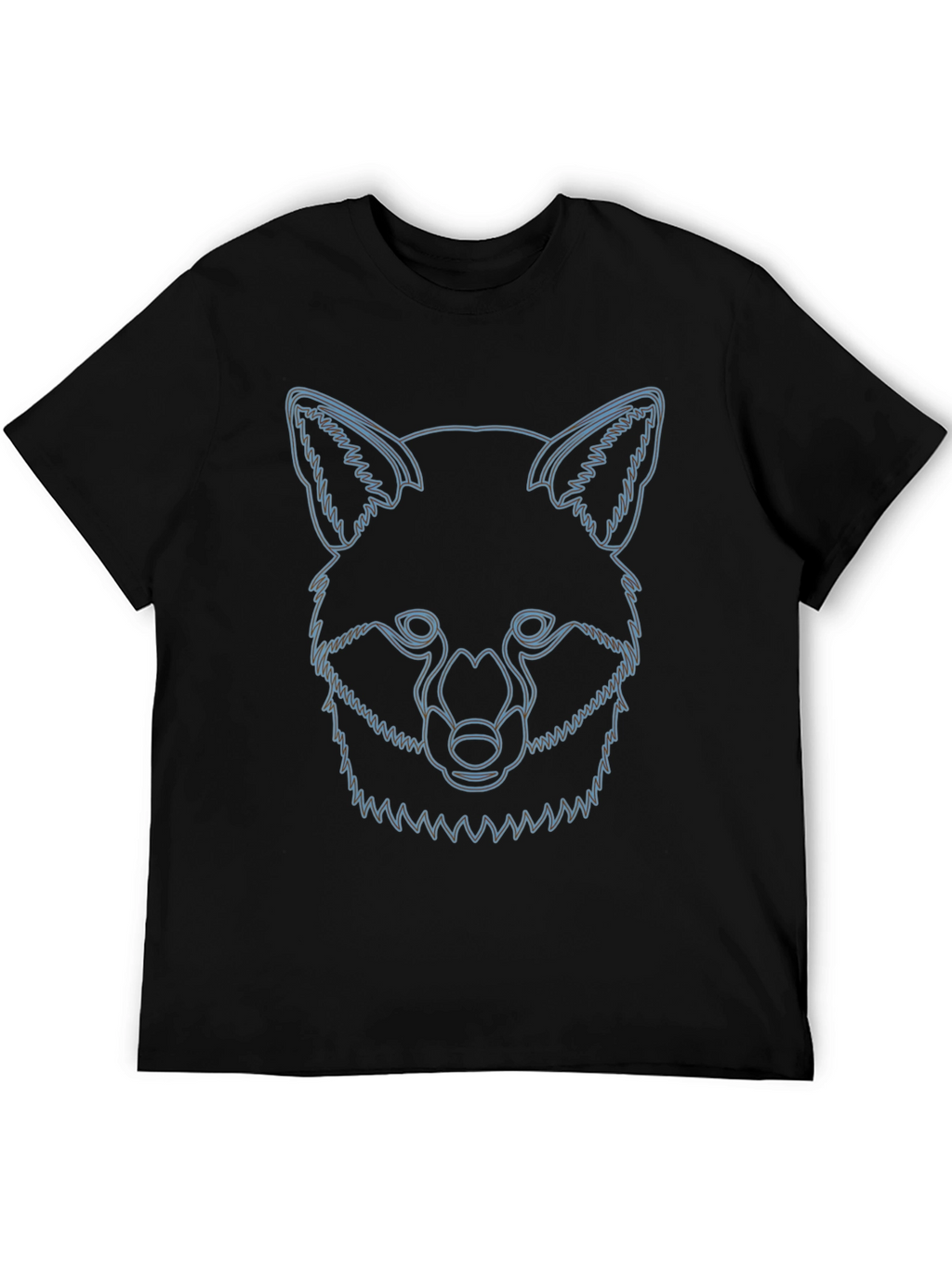 Fox Outline Graphic Tee - Stylish Animal Design