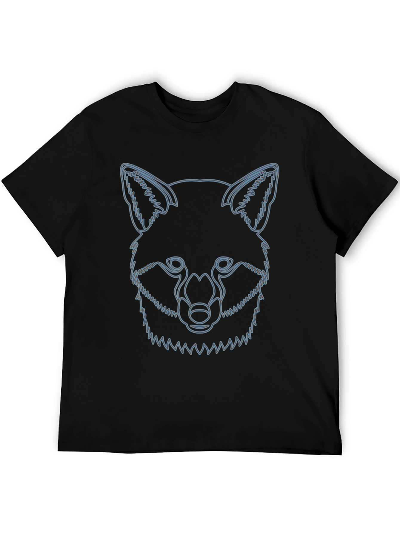 Fox Outline Graphic Tee - Stylish Animal Design