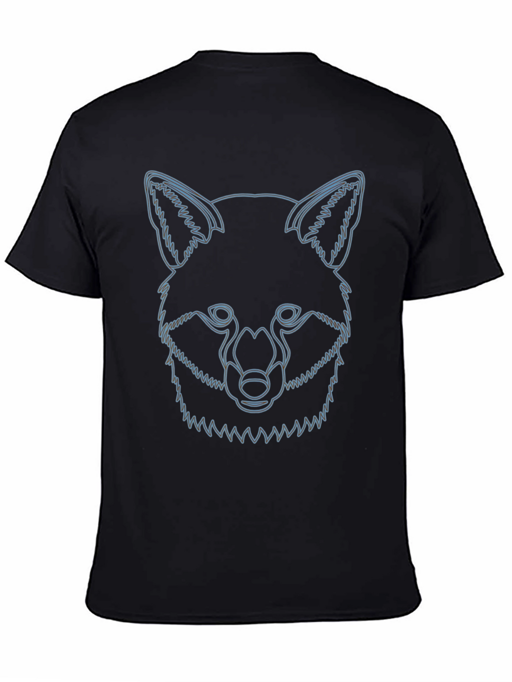 Fox Outline Graphic Tee - Stylish Animal Design