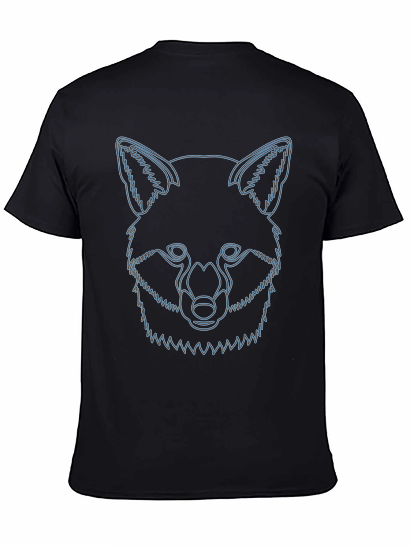 Fox Outline Graphic Tee - Stylish Animal Design