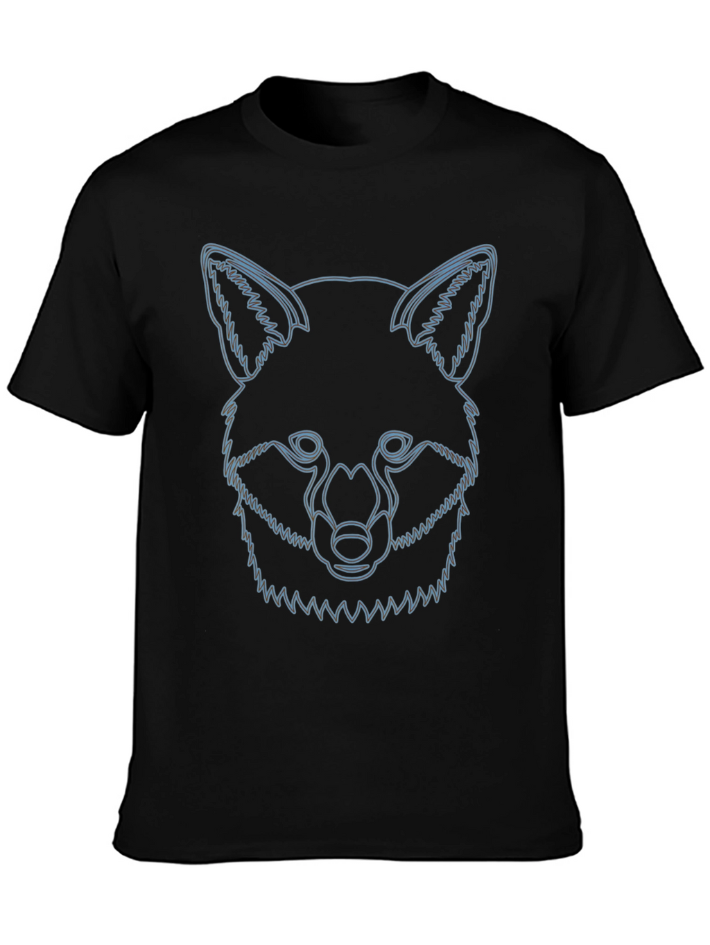 Fox Outline Graphic Tee - Stylish Animal Design