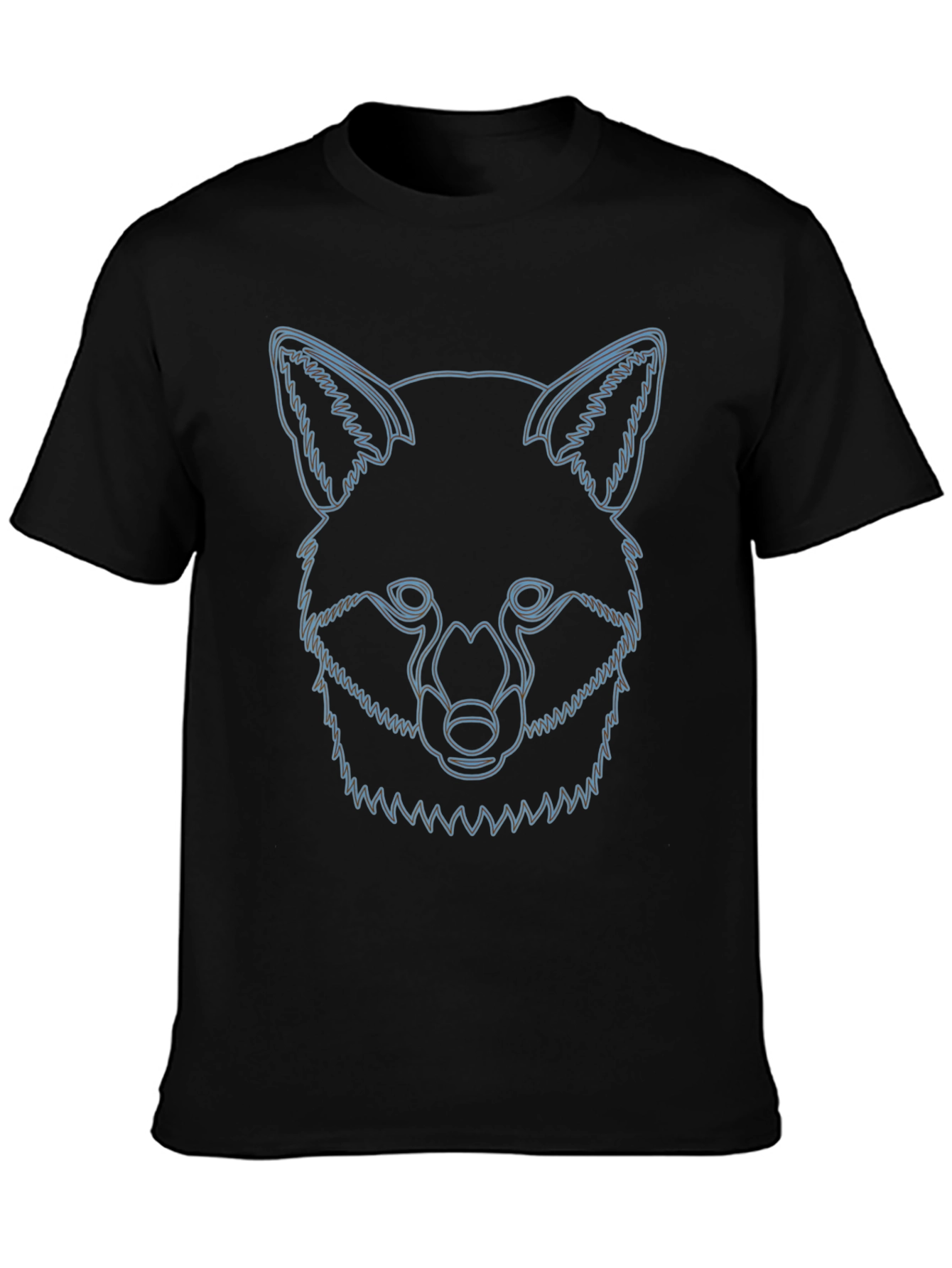 Fox Outline Graphic Tee - Stylish Animal Design