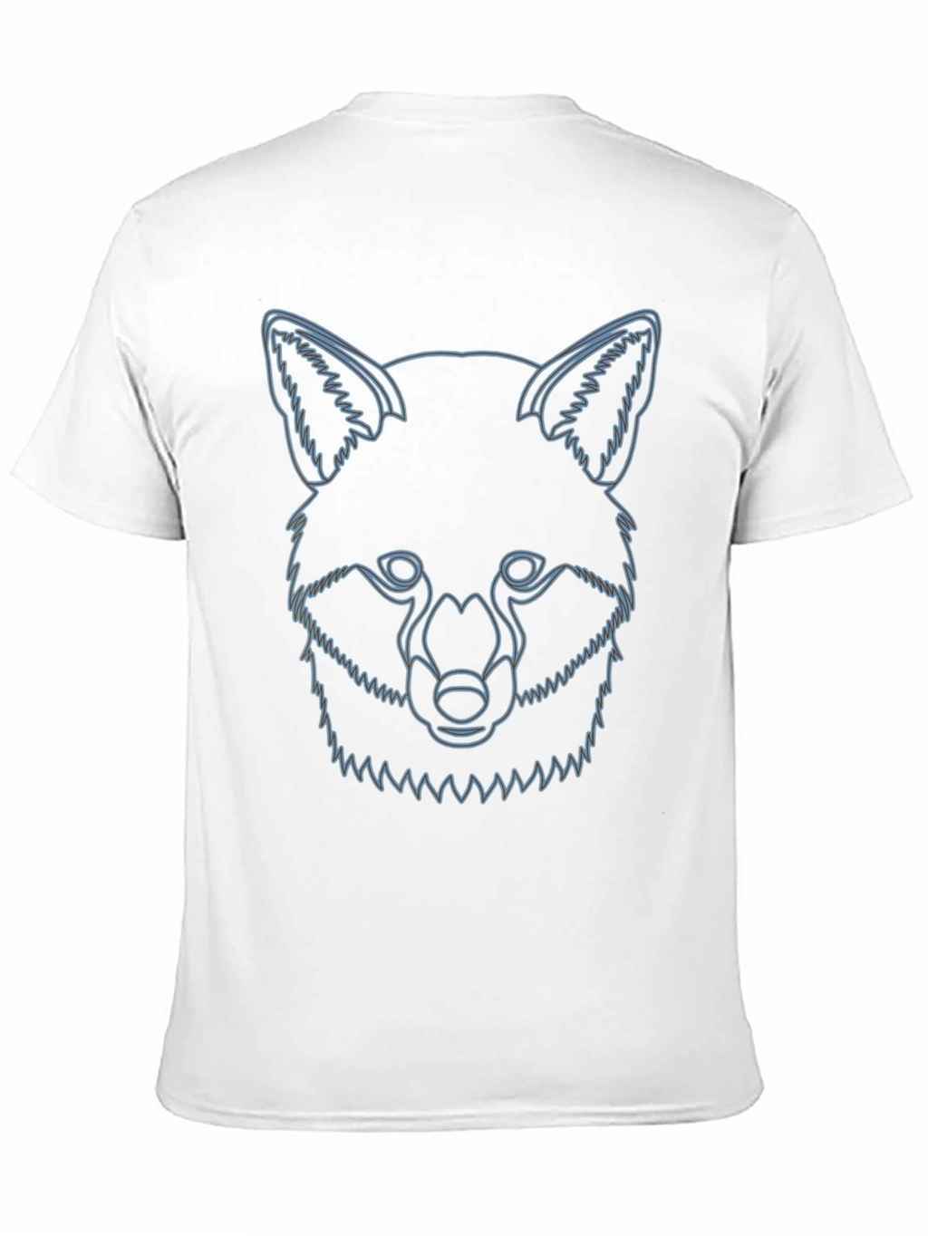 Fox Outline Graphic Tee - Stylish Animal Design