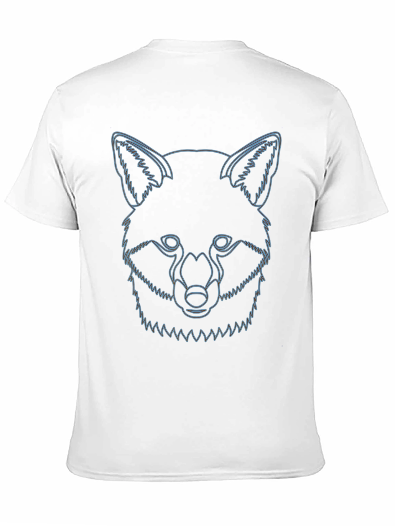 Fox Outline Graphic Tee - Stylish Animal Design