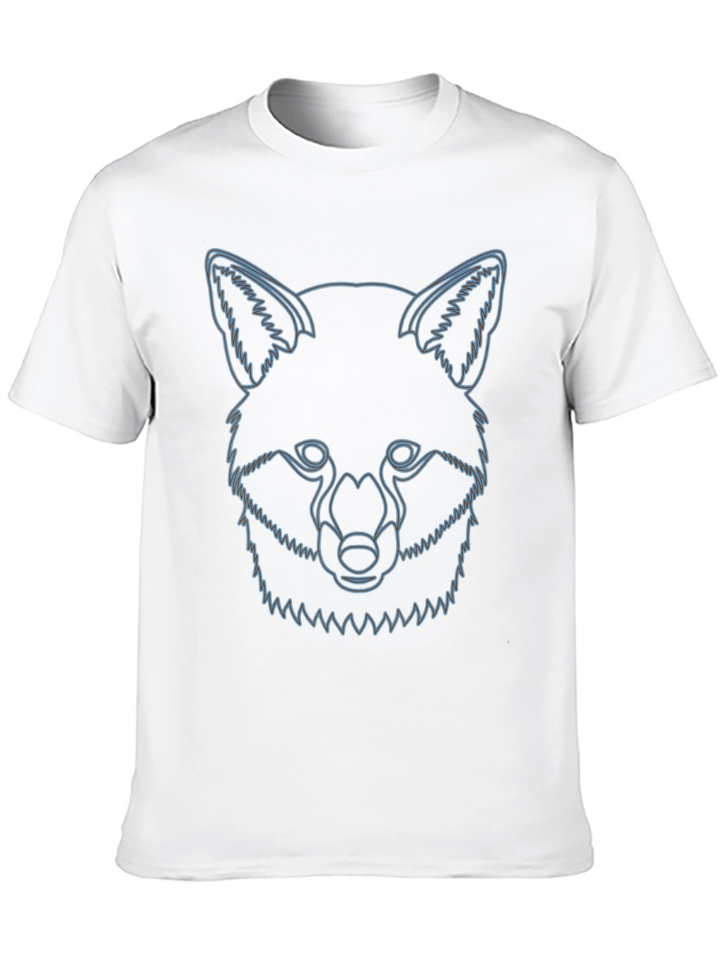 Fox Outline Graphic Tee - Stylish Animal Design