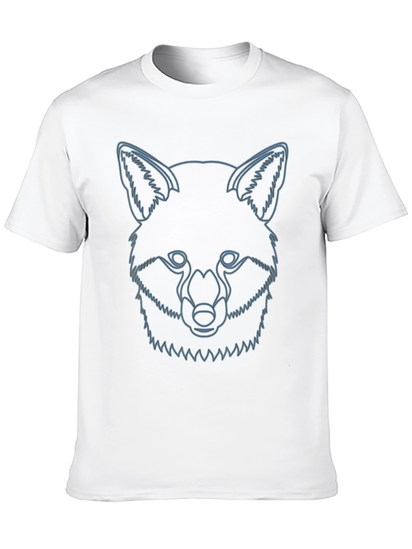 Fox Outline Graphic Tee - Stylish Animal Design