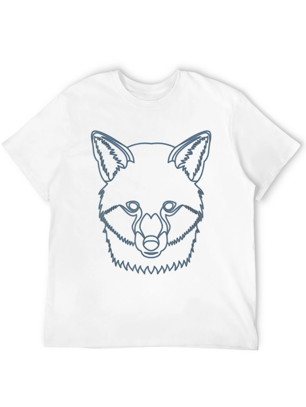 Fox Outline Graphic Tee - Stylish Animal Design