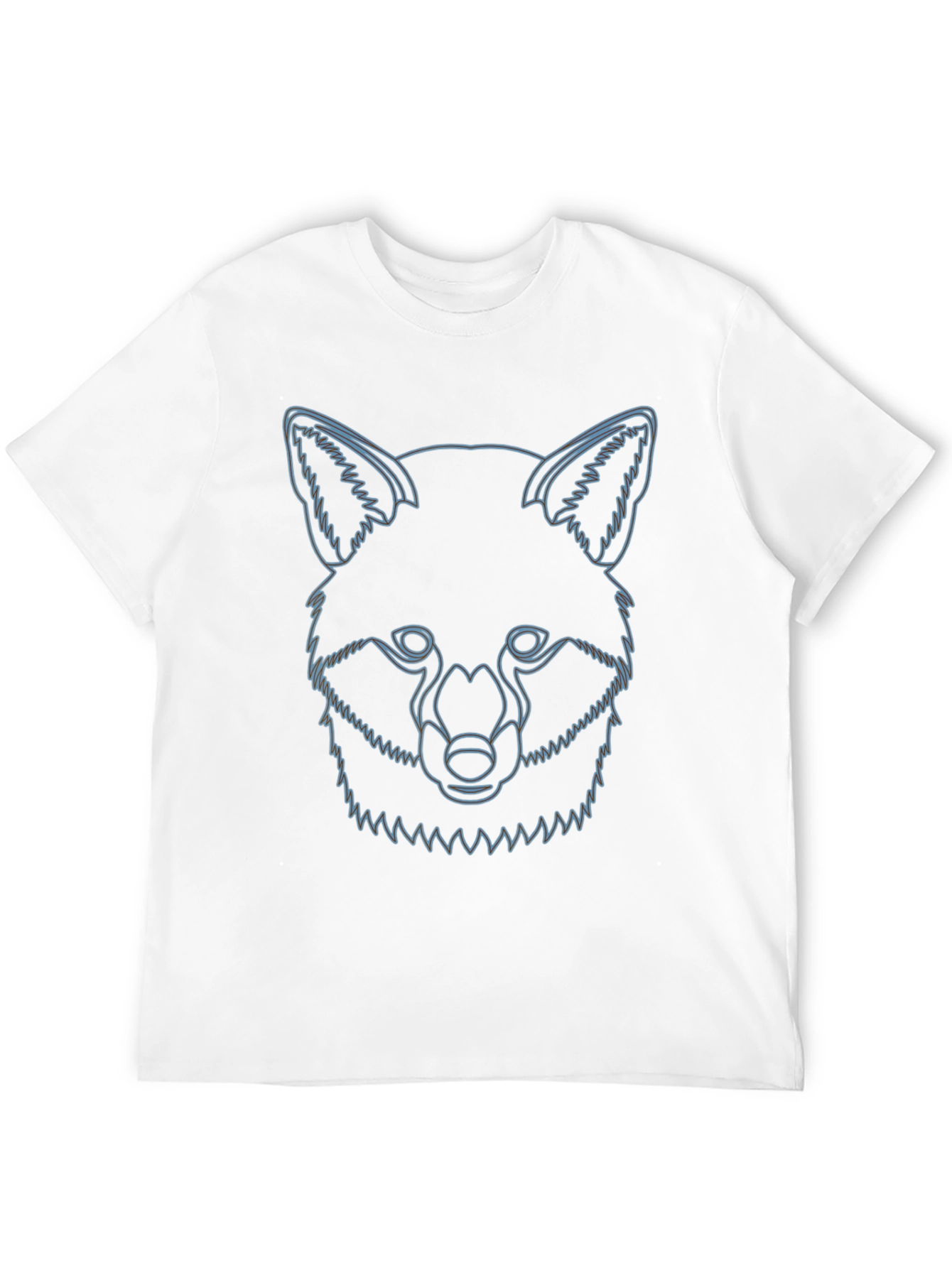 Fox Outline Graphic Tee - Stylish Animal Design
