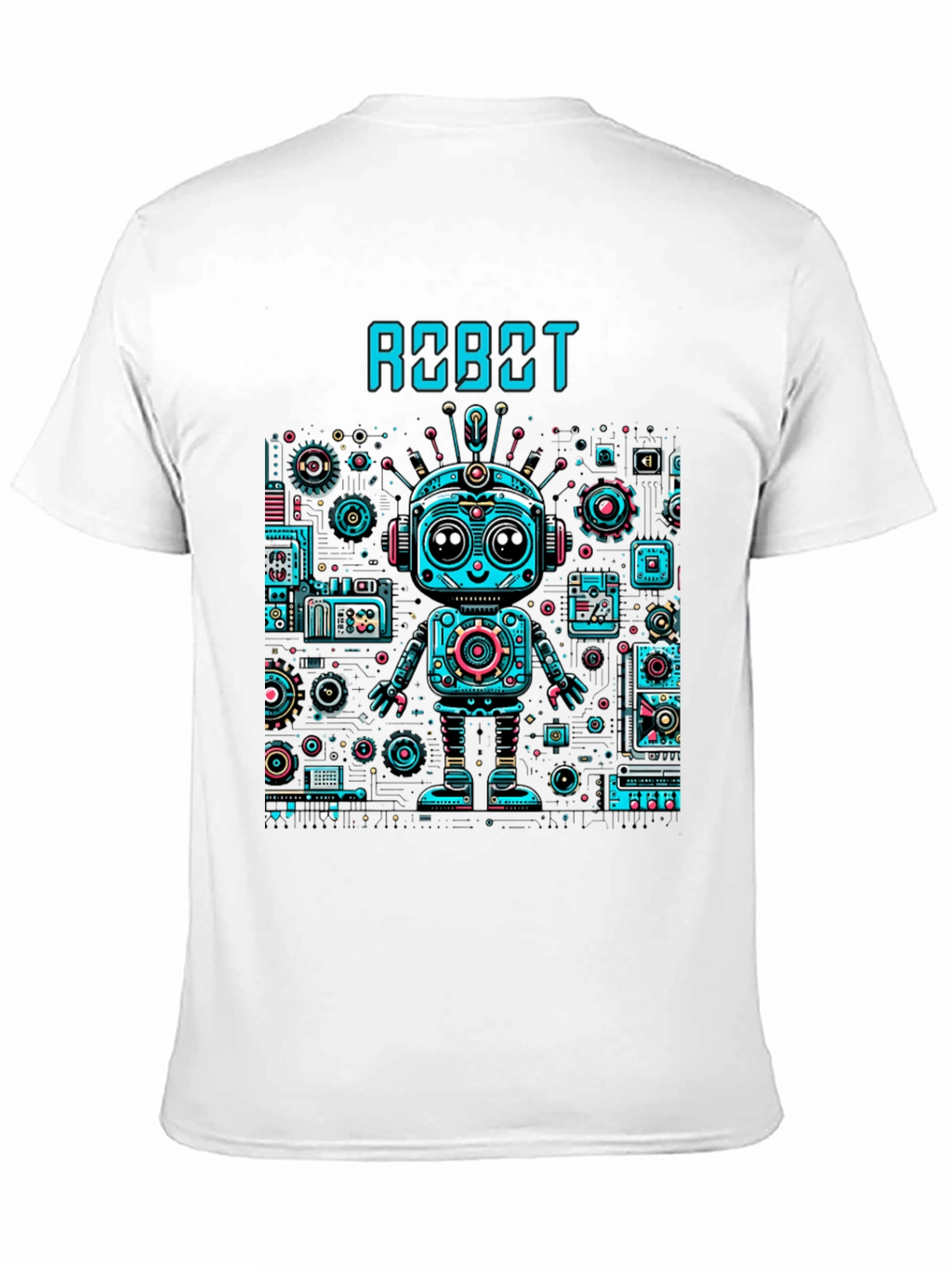 Robot Graphic Print T-Shirt