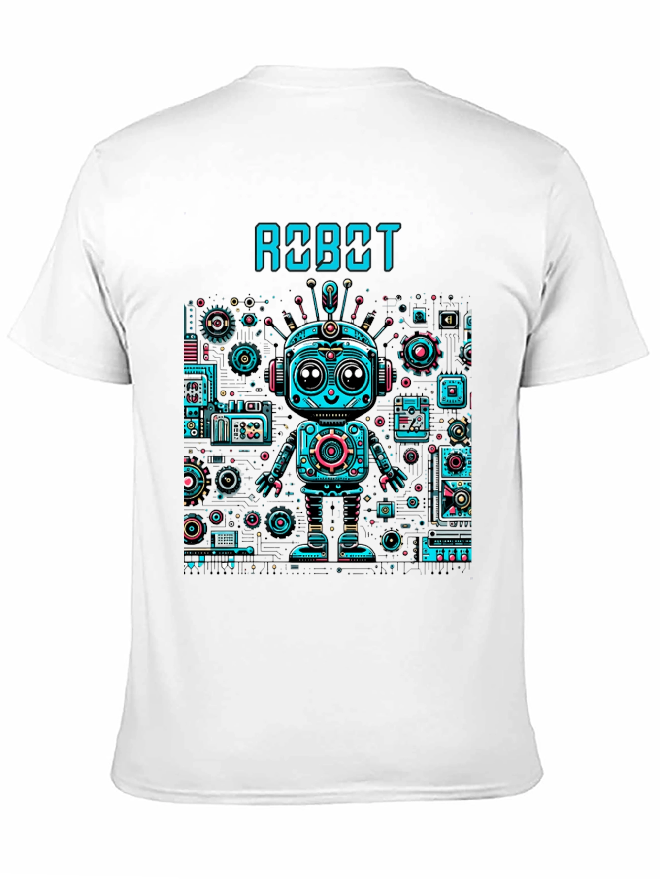 Robot Graphic Print T-Shirt