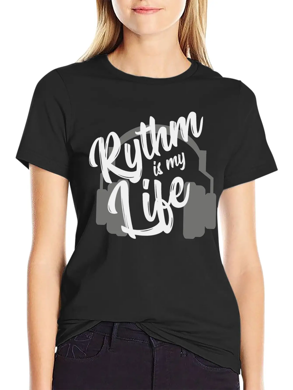 Rythm Is My Life - Music GIFT Unisex Short Sleeve Soft Cotton T-Shirt – Casual Everyday Wear