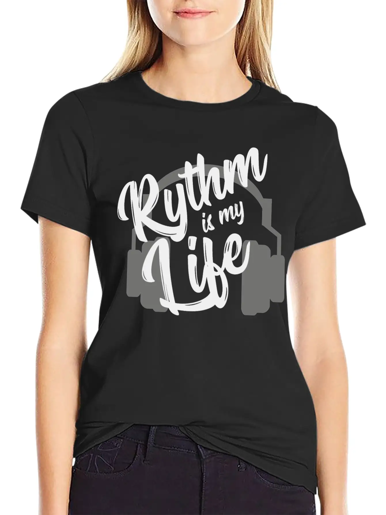 Rythm Is My Life - Music GIFT Unisex Short Sleeve Soft Cotton T-Shirt – Casual Everyday Wear