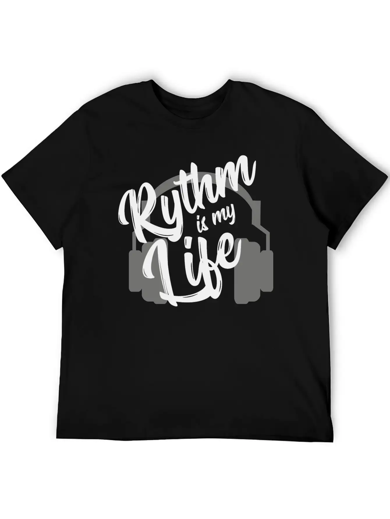 Rythm Is My Life - Music GIFT Unisex Short Sleeve Soft Cotton T-Shirt – Casual Everyday Wear