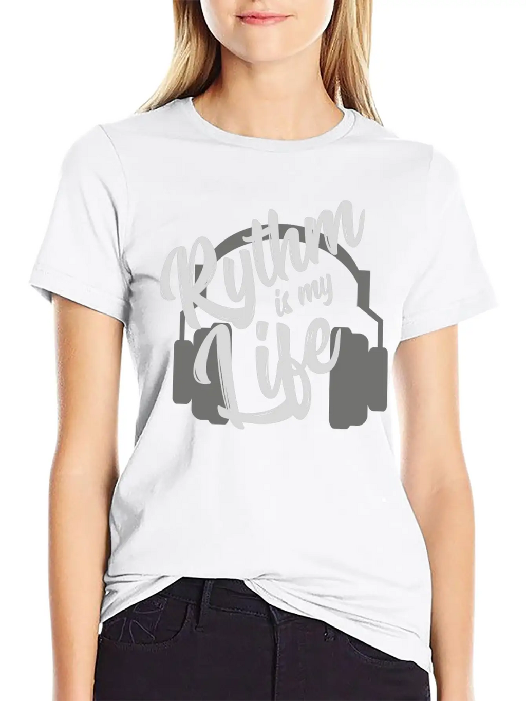 Rythm Is My Life - Music GIFT Unisex Short Sleeve Soft Cotton T-Shirt – Casual Everyday Wear