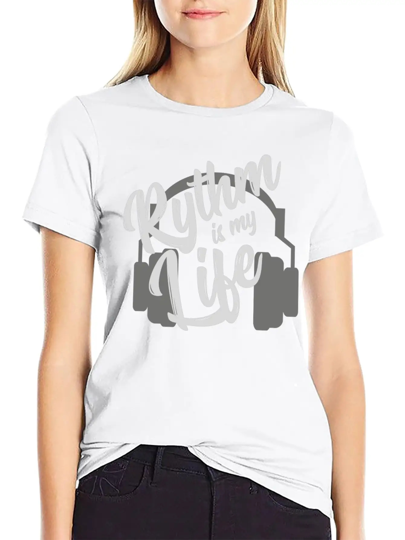 Rythm Is My Life - Music GIFT Unisex Short Sleeve Soft Cotton T-Shirt – Casual Everyday Wear