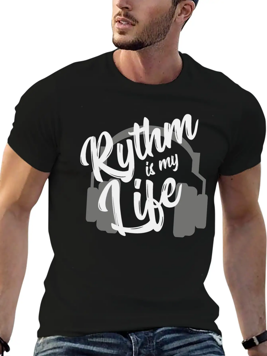 Rythm Is My Life - Music GIFT Unisex Short Sleeve Soft Cotton T-Shirt – Casual Everyday Wear