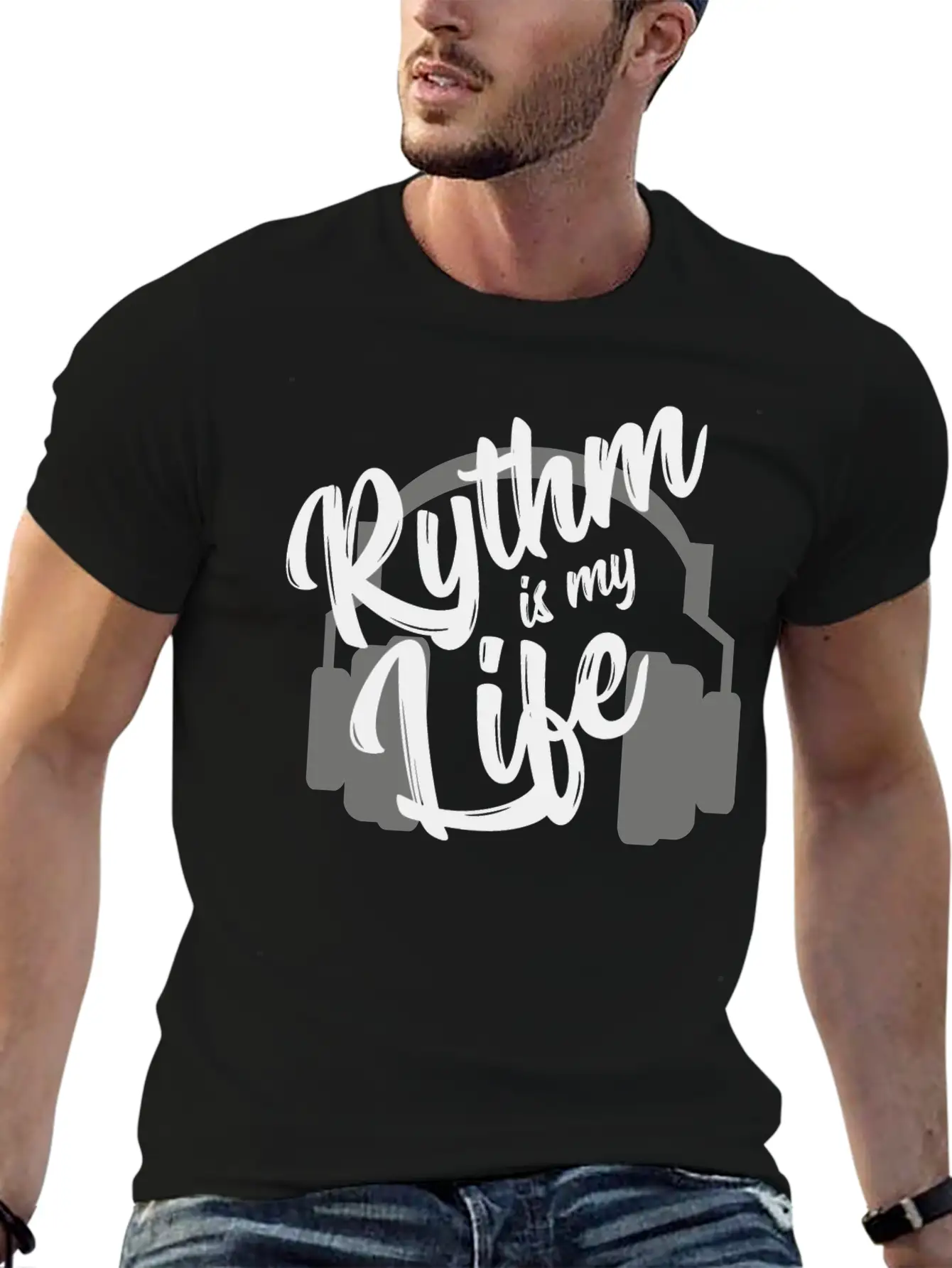 Rythm Is My Life - Music GIFT Unisex Short Sleeve Soft Cotton T-Shirt – Casual Everyday Wear