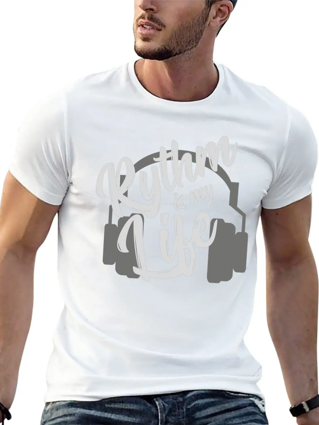 Rythm Is My Life - Music GIFT Unisex Short Sleeve Soft Cotton T-Shirt – Casual Everyday Wear