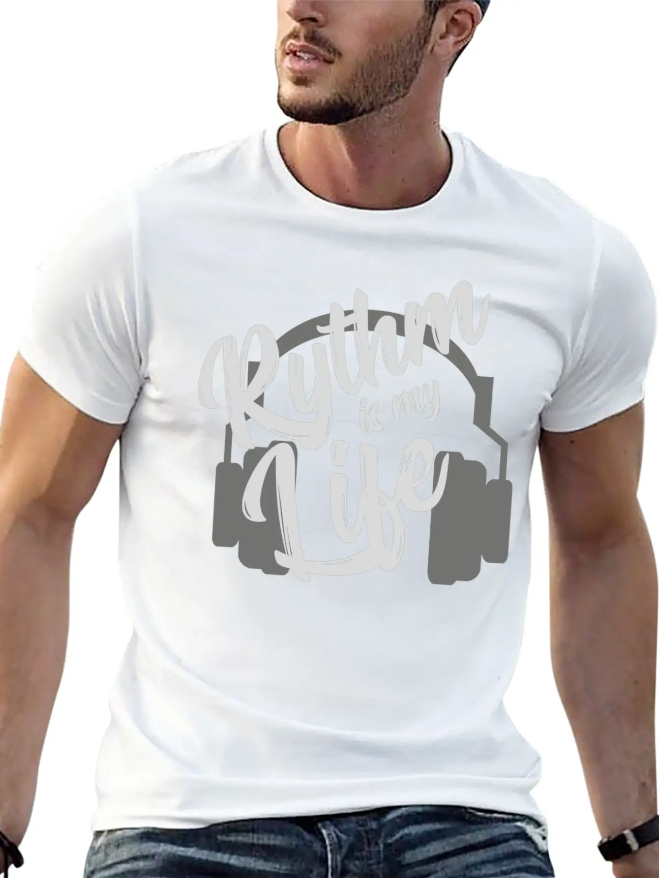 Rythm Is My Life - Music GIFT Unisex Short Sleeve Soft Cotton T-Shirt – Casual Everyday Wear