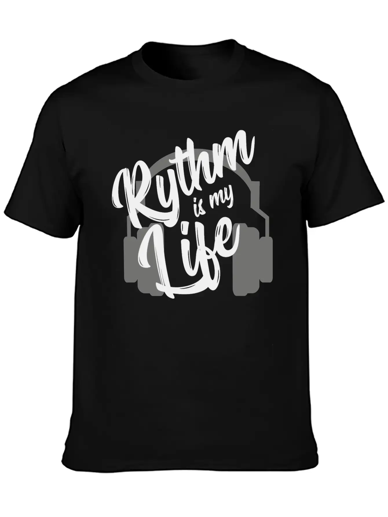 Rythm Is My Life - Music GIFT Unisex Short Sleeve Soft Cotton T-Shirt – Casual Everyday Wear