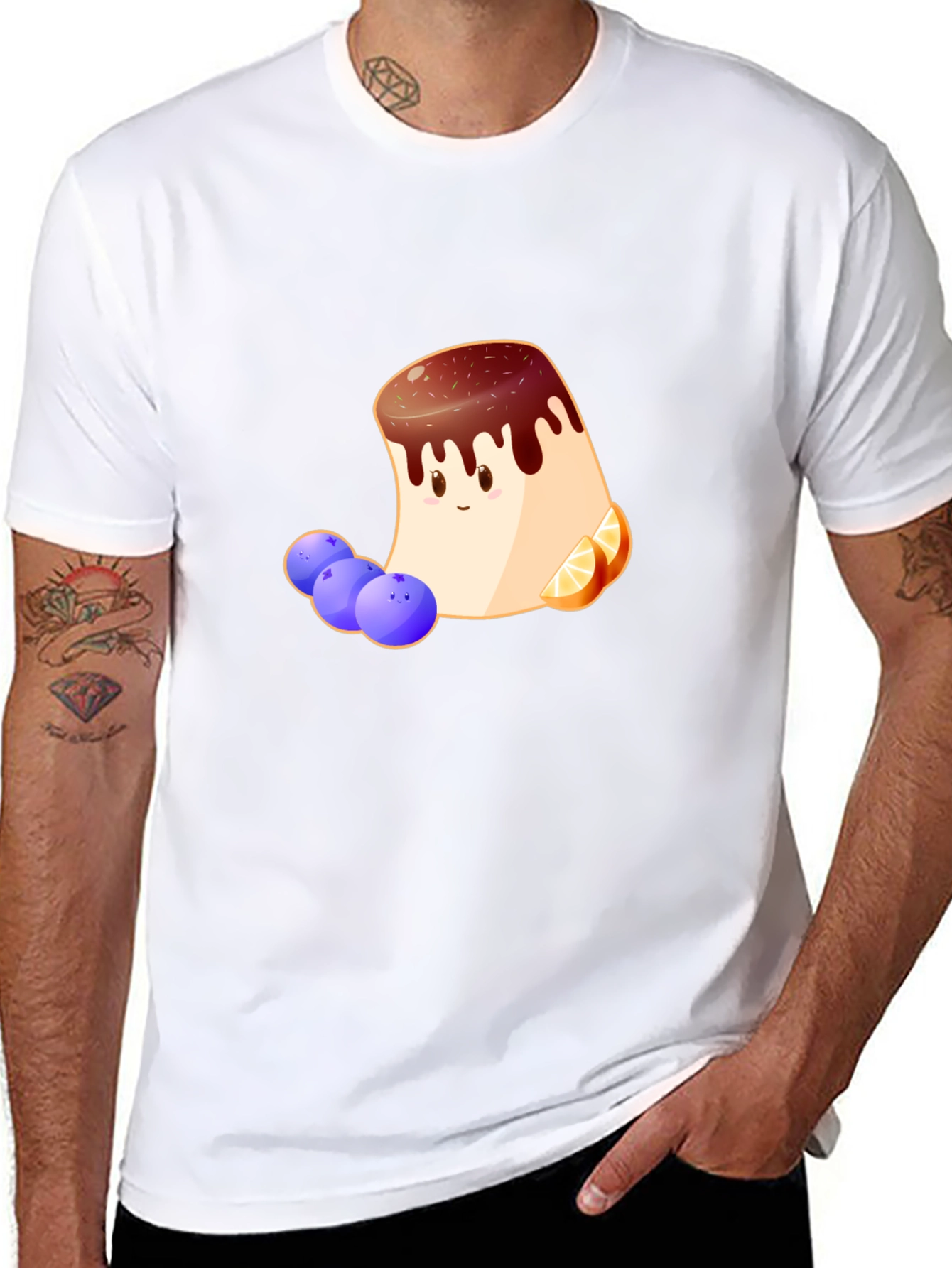 Dessert Cartoon T-Shirt - Foodie Style