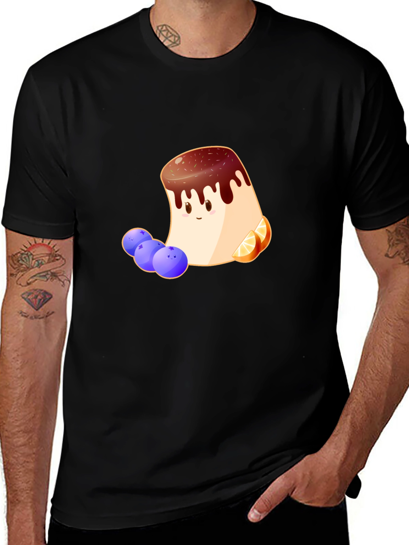 Dessert Cartoon T-Shirt - Foodie Style