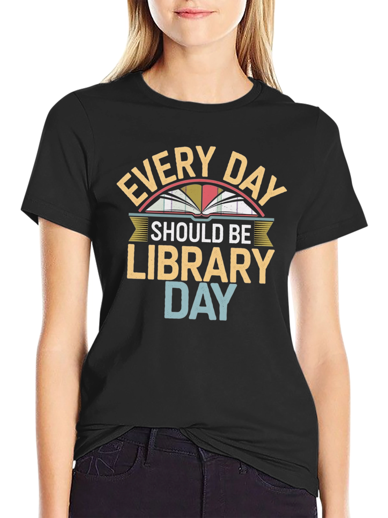 Every Day Library Day Graphic Tee